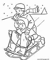 Winter Fun Pages Coloring Kids Color Printable sketch template