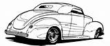 Old School Cars Coloring Car Automotive Drawing Pages Hotrod Rod sketch template
