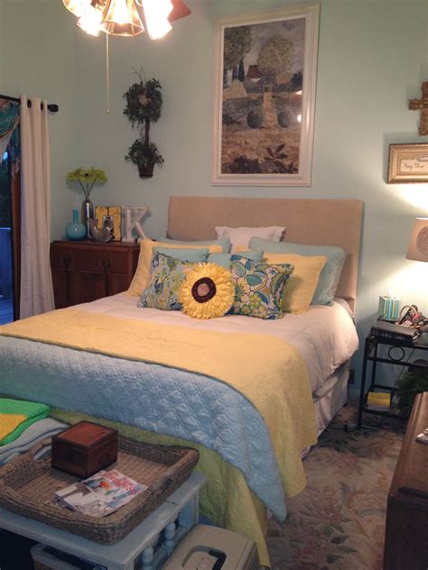 Turquoise And Yellow Bedroom Such A Happy Place To Wake Up To
