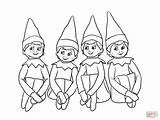 Elf Coloring Pages Christmas Cute Printable Getcolorings Color sketch template