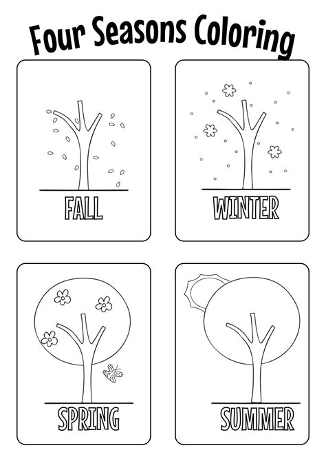 seasons preschool coloring pages    printables printablee