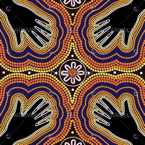 aboriginal art vector painting hv  vector