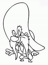 Yosemite Looney Tunes Pintar Bigote sketch template