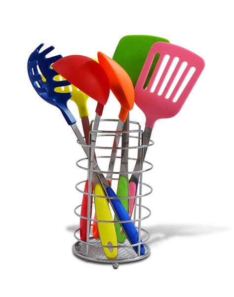 ragalta  pc multi color kitchen utensil set  caddy