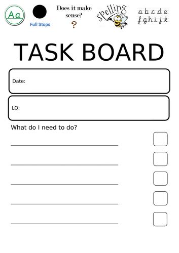 task board teaching resources