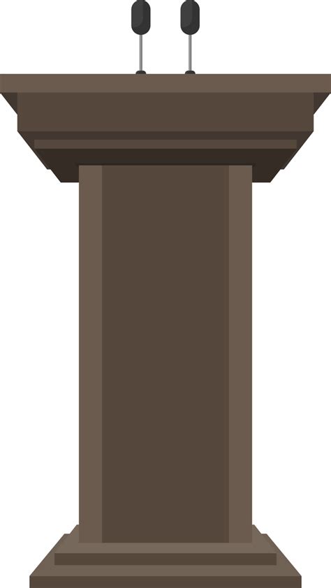 wooden podium tribune vector illustration isolated  white  png