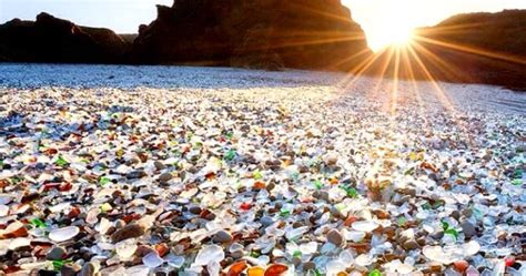 glass beach made from broken glasses and the pics resemble