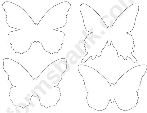 blank butterfly templates printable