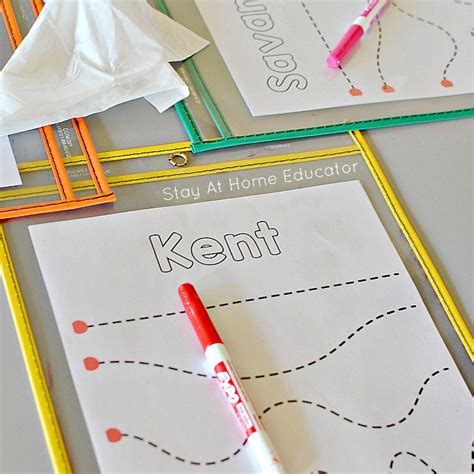 practice sheets  preschoolers stay  home educator
