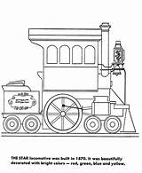 Train Coloring Trains Pages Sheets History Railroad sketch template