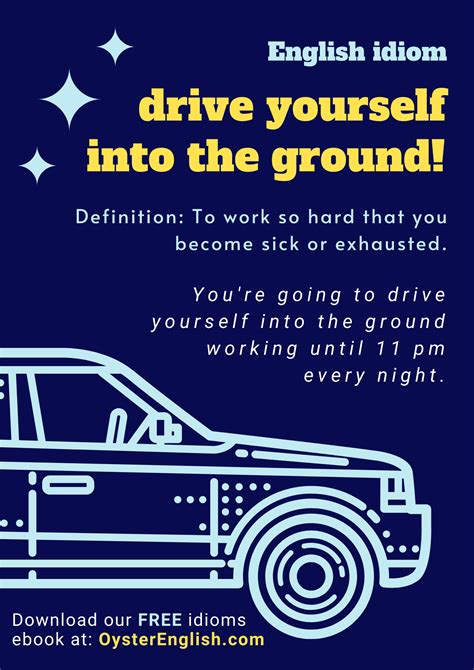 idiom drive oneself   ground meaning examples