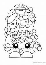 Pages Coloring Shopkins Tubs Bubble Kids Printable sketch template