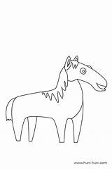 Kabayo Horse Huni Outline sketch template