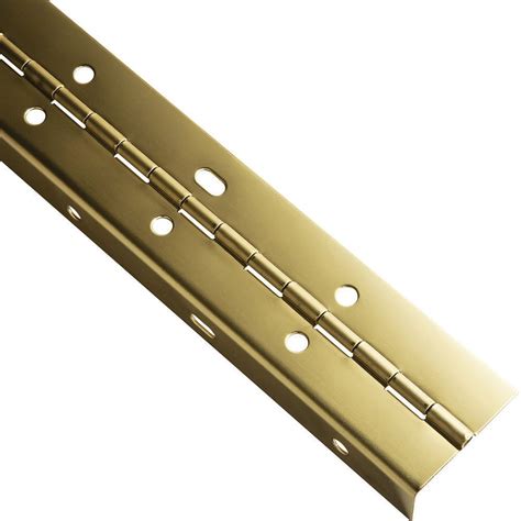 brass plated partial wrap slotted piano hinge rockler