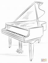 Piano Coloring Keyboard Pages Getcolorings Printable sketch template