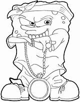 Spongebob Gangsta sketch template