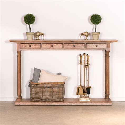 oak slim console table furniture la maison chic luxury interiors