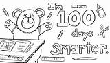 Coloring School 100 Days 100th Pages Sheets Printable Smarter Clipart Kids Popular Sheet Library Choose Board Coloringhome sketch template