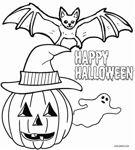 printable halloween coloring pages  kindergarten printable