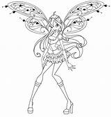 Winx Bloom Believix Colorea sketch template