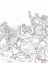 Sermon Bergpredigt Ausmalbild Bloch Supercoloring Parables Christianity Krippe Montagne sketch template
