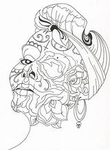Ghetto Girl Sugar Skull Pencils Coloring Pages Deviantart Template Sketch sketch template