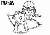Thanos Infinity Gauntlet Coloring Pages Printable Kids Description sketch template