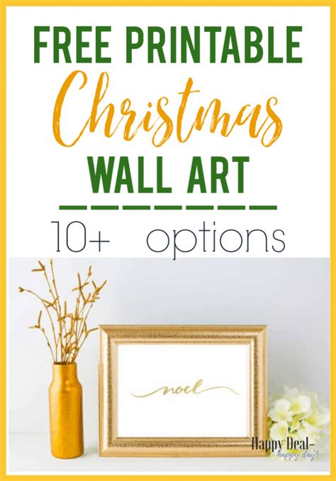 printable christmas wall art  options happy deal happy day