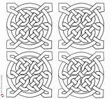 Celtic Knot Coloring Square Pages Four Pattern Printable Kids sketch template