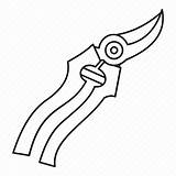 Gardening Outline Pruner Pruning Tool Equipment Icon Line 512px sketch template