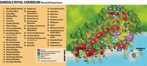 Resort Map Sandals Royal Caribbean Montego Bay Jamaica