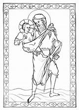 Christopher St Da Saint Colorare Coloring San Catholic Pages Cristoforo Colouring Religion Disegni Modelli Catherine Siena Santi Saints Pagine Salvato sketch template