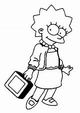 Lisa Simpson Coloring Pages Print Getcolorings Color sketch template