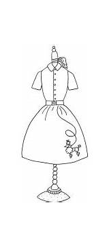 Coloring Pages Poodle Related Skirt sketch template