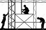 Scaffold Clipart Scaffolding Builder Vector Silhouette Workers Site Clipground Clip Stock sketch template