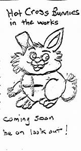 Cross Hot Buns Bunny Cartoon Recipe sketch template