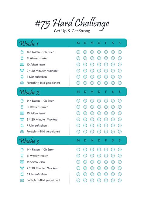 hard printable checklist