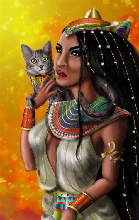 Bastet Egyptian Cat Goddess Bastet Black Women Art