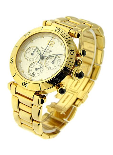 wd cartier pasha mm yellow gold essential watches
