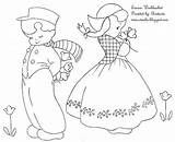 Dutch Boy Girl Workbasket Pattern Little Coloring Embroidery Bee Sweet Quilt Flickr sketch template