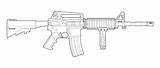 M4 Colt Lineart Colorare Scar Armi Disegni Military Coloring Carbine Waffen Mcx Sig Pistole sketch template