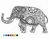 Mandala Elephant Coloring Pages Vector Ornament Colors Samples Stock Hindu Drawing Illustration Drawings Decorated Getdrawings Colorful Vectors Example Sample Format sketch template