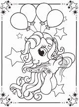 Coloring Pony Little Pages Birthday Unicorn Color Printable Kids Flickr Happy Balloon Old Cute Girls Books Getcolorings Print Colouring Disney sketch template