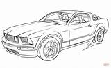Coloring Mustang Ford Gt Pages sketch template