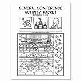 Conference General Activity Coloring Packets Packet October Lds Languages Entire Multiple Thing Link Available Get sketch template