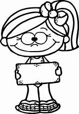 Clipart Girl Clip Cute Kid Am Coloring Excited Kids Cartoon So Freebie Time Easter Colouring Library Huge Cliparts Children Printables sketch template