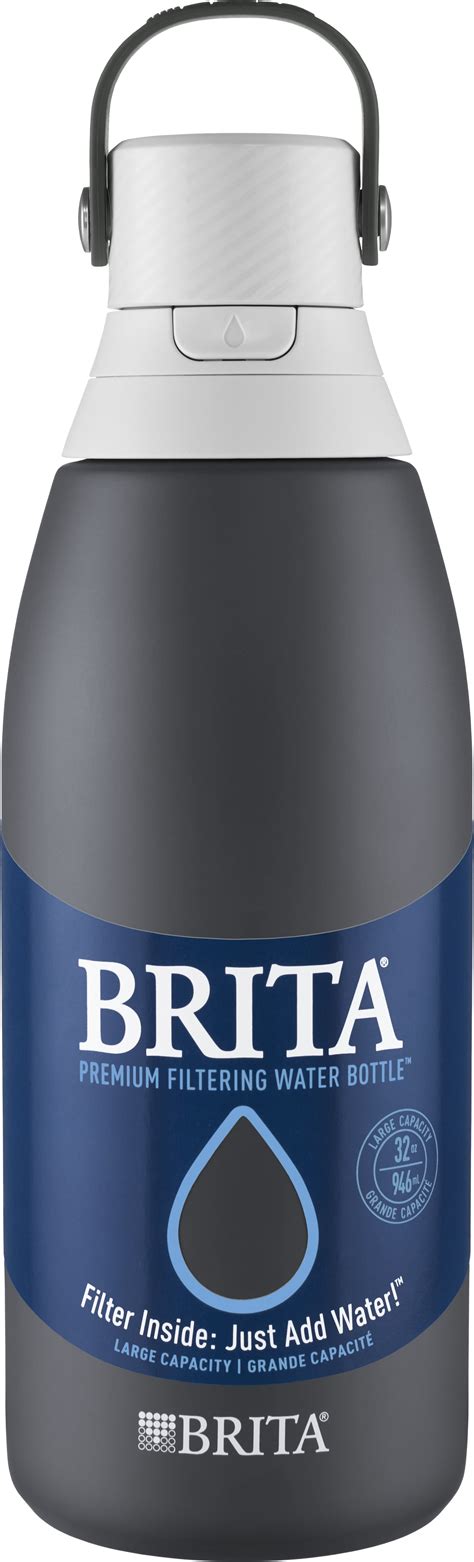 brita stainless steel water bottle  filter  ounce premium filtered water bottle bpa