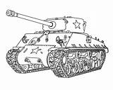 Sketch Tank Sherman M4 Drawing Drawings Paintingvalley sketch template
