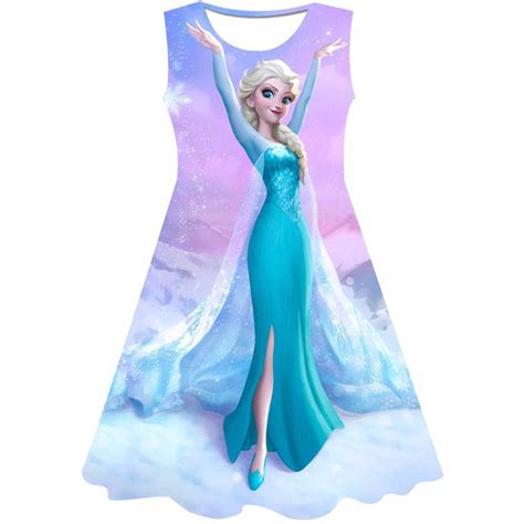 disney frozen 2 dress costumes girls princess elsa dress ball gown
