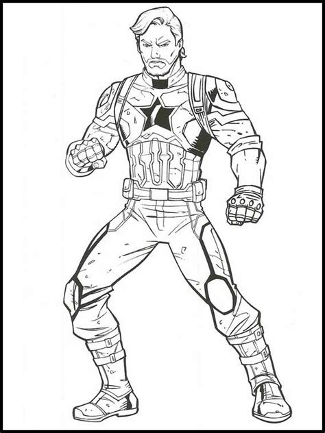 avengers endgame  printable coloring pages  kids captain america